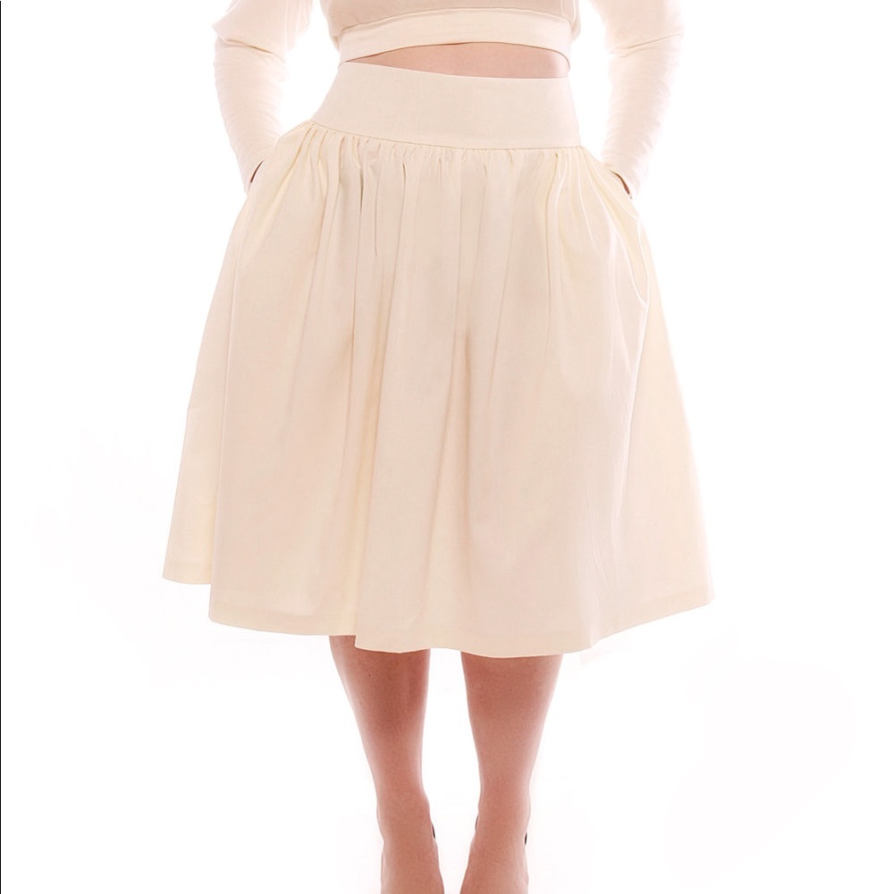 Jibri Size 2 Red High Waisted Skirt with Pockets